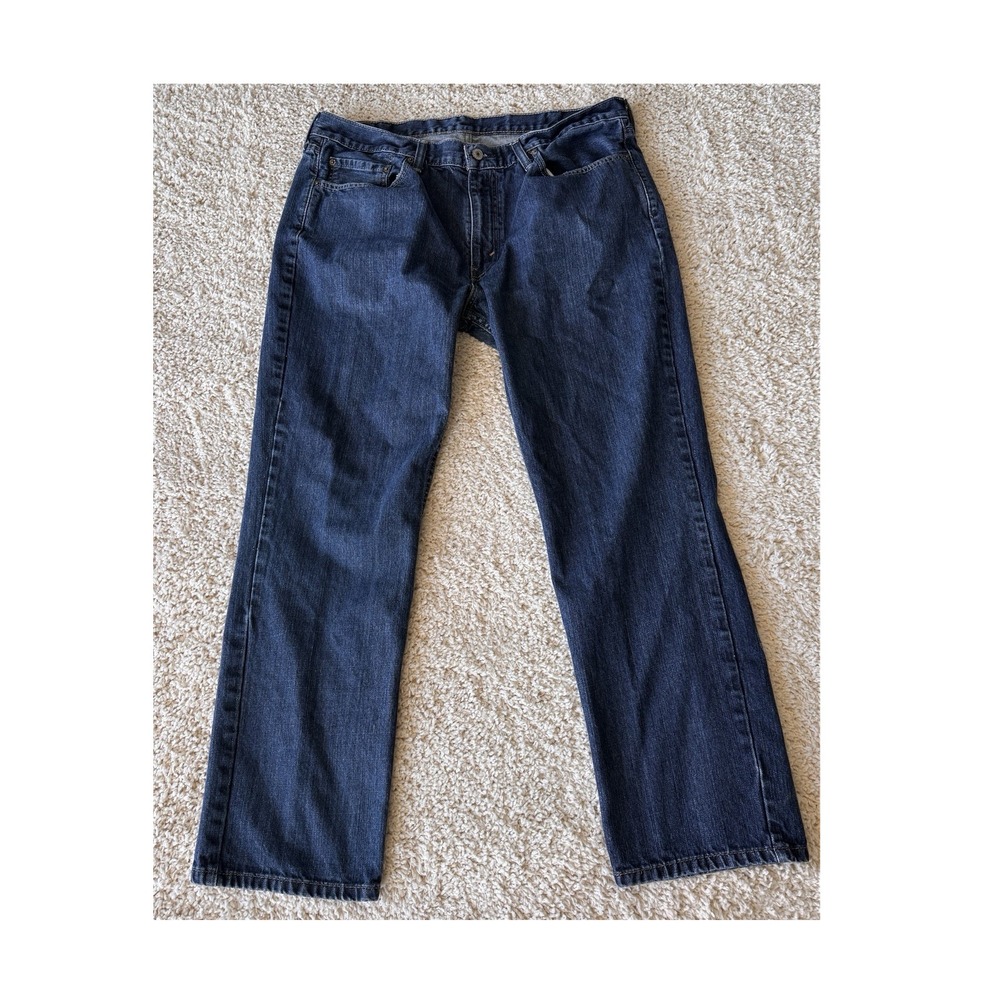 Levi's 514 Straight Fit Jeans Men 40x30 Blue Good Dark Wash Denim